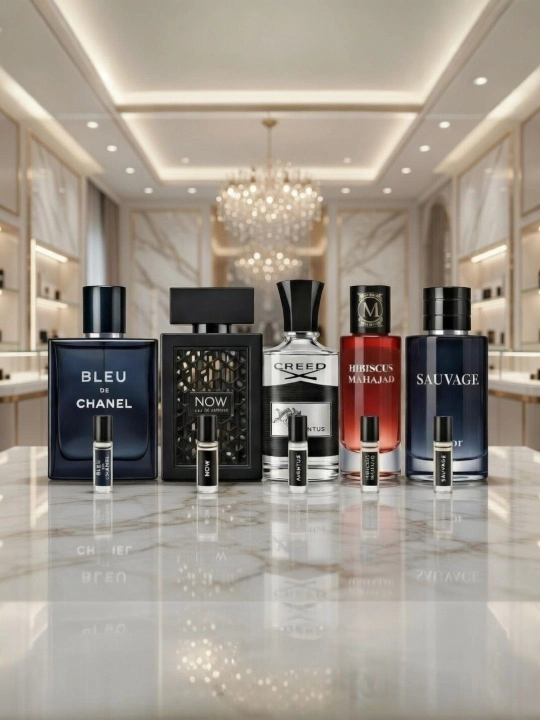 Erkaklar uchunatirlar to'plami GreedAventus HibiscusMahajad SauvageDior Now Bluede Chanel - 