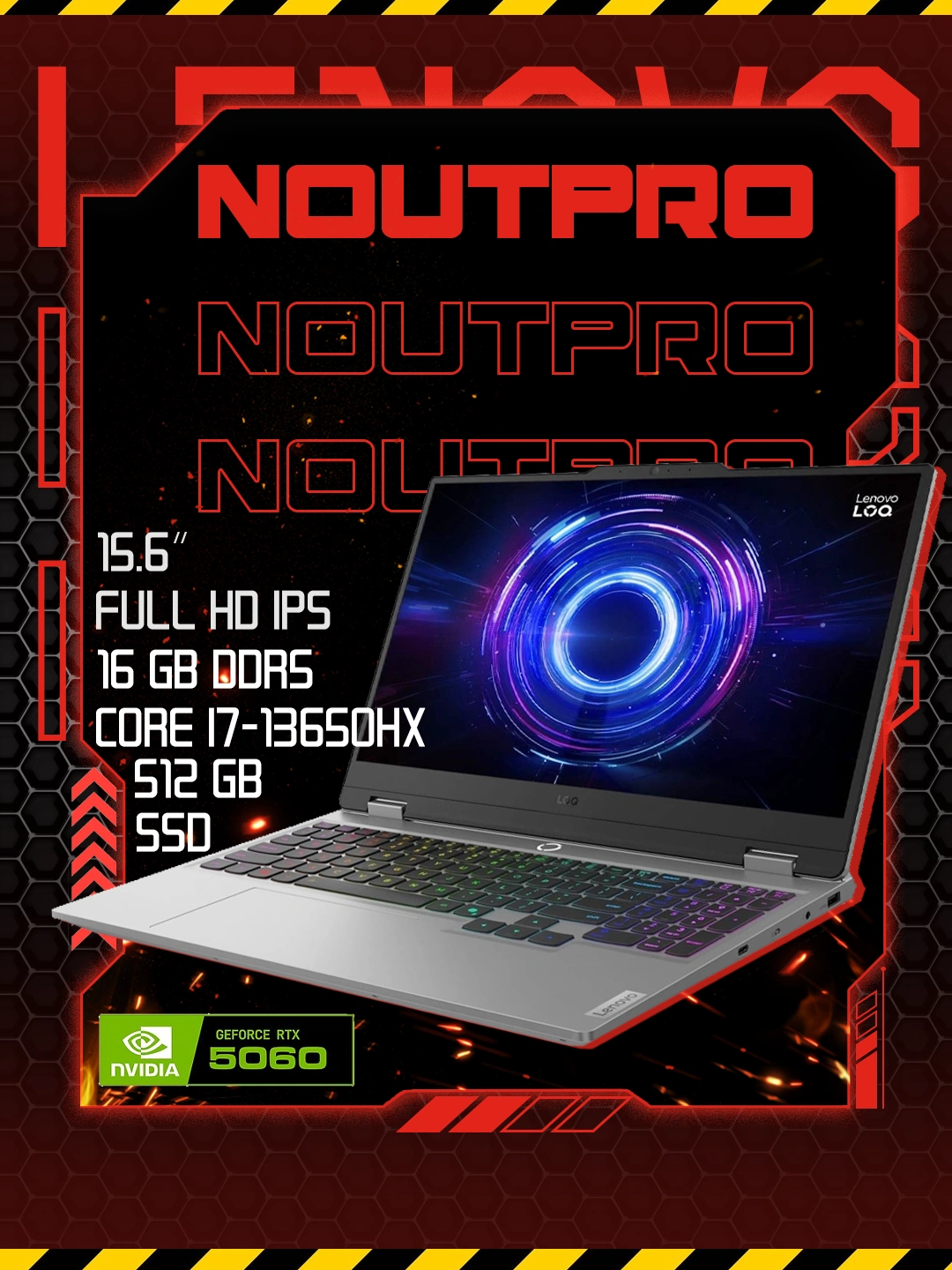 Ноутбук Lenovo LOQ,Intel Core i7-13650HX, RAM 16 GB DDR5, SSD 512 GB, 15.6″ Full HD IPS за 15499990 сум со скидкой 35%. Uzum Market