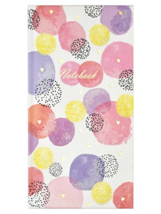 Notebook qaydlar daftari / 110 x 206 mm, 80 varaq, qattiq muqova, matli laminatsiya - 