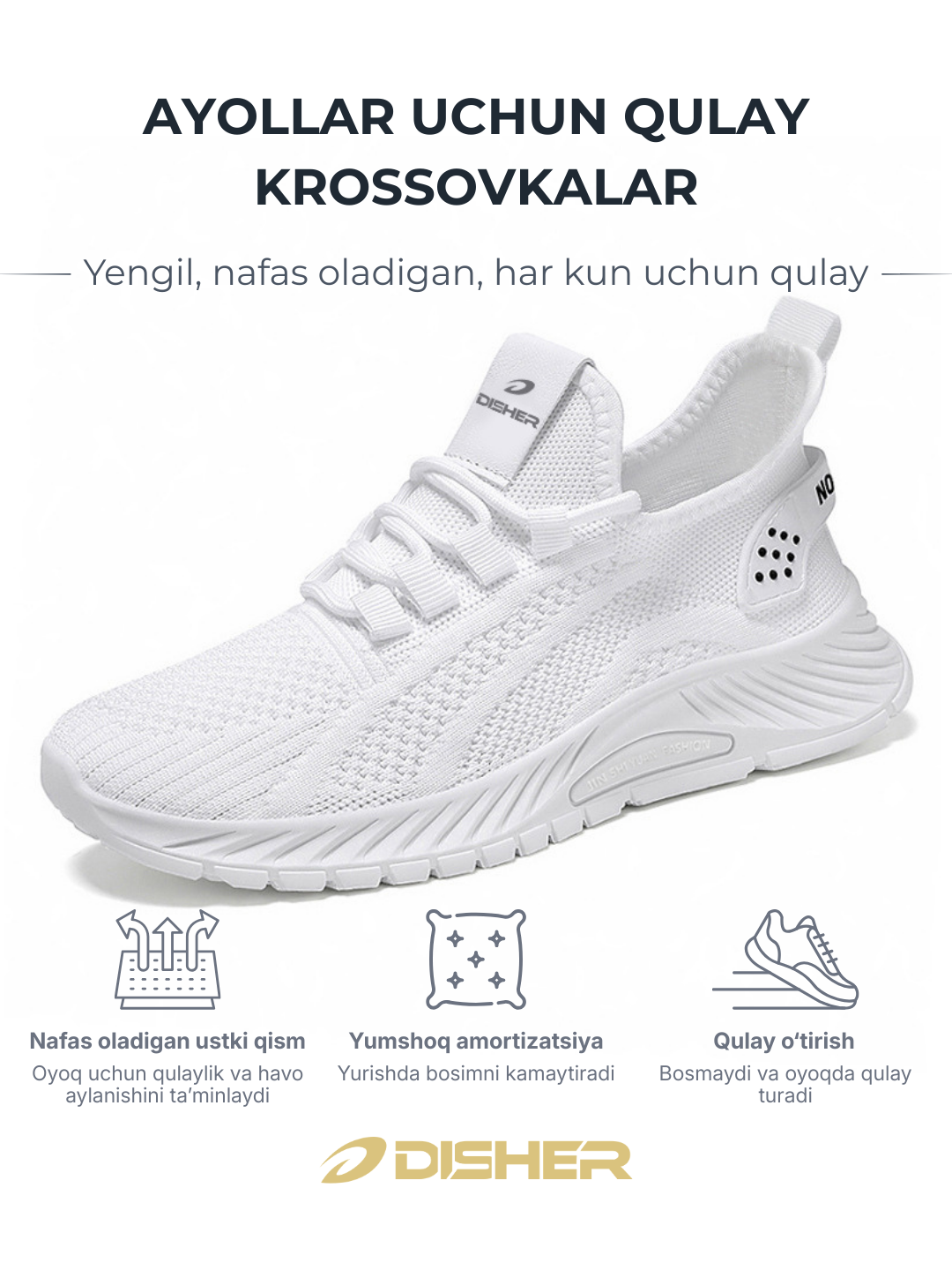 Ayollar krossovkalari DISHER FlexMotion