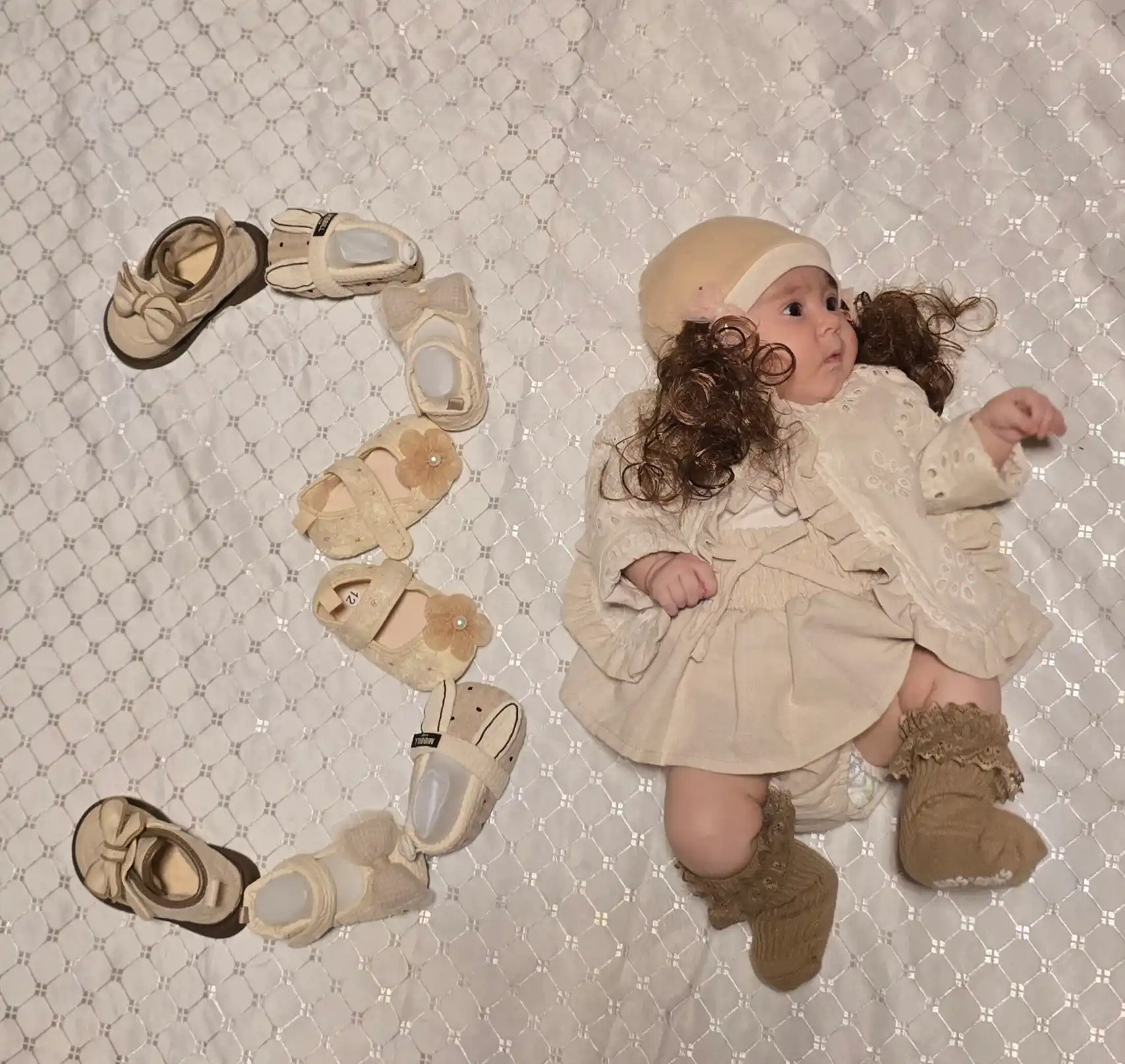 Детские носки “Lace Baby” — хлопковые с кружевом, набор разных цветов