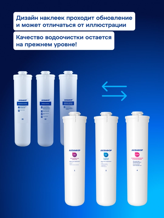 Комплект модулей сменных фильтрующих Аквафор К5-К2-К7М, арт 210323