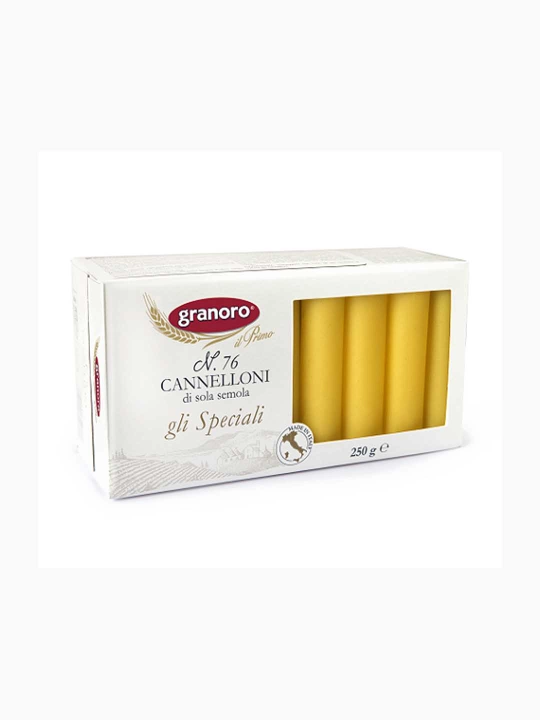 GranOro Gli Speciali Cannelloni N76 qattiq bug‘doy navlaridan tayyorlangan makaron 250 g * - 