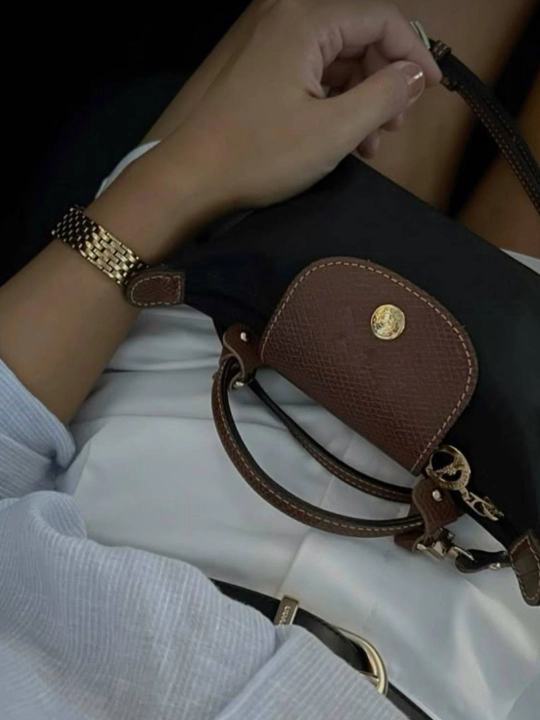 Ayollar kross-bodi sumkasi, kichik, longchamp uslubida, kosmetik sumka