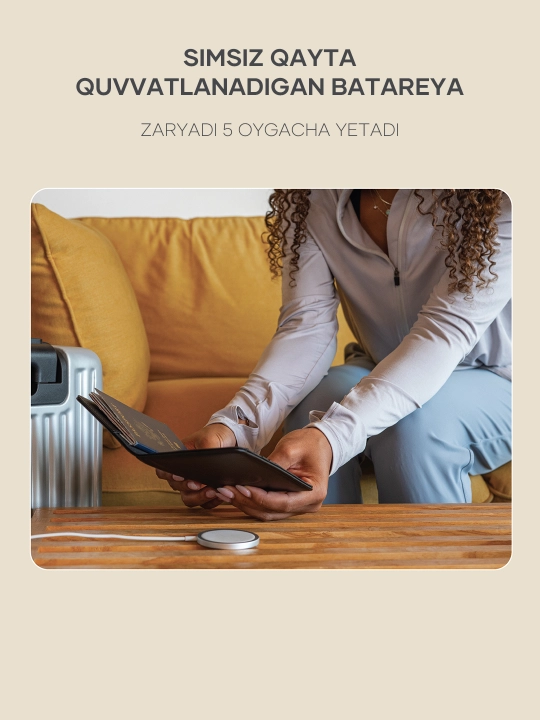 Satechi FindAll™ pasport g‘ilofi, o‘rnatilgan trekerli,charm,AirTag analogi, iPhone uchun