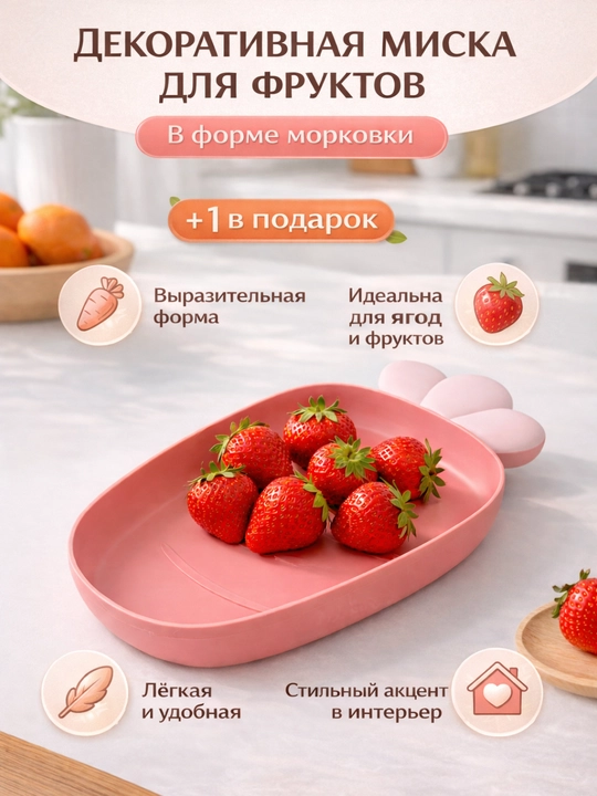 Yurak shaklidagi dekorativ meva va rezavorlar uchun kosa - 
