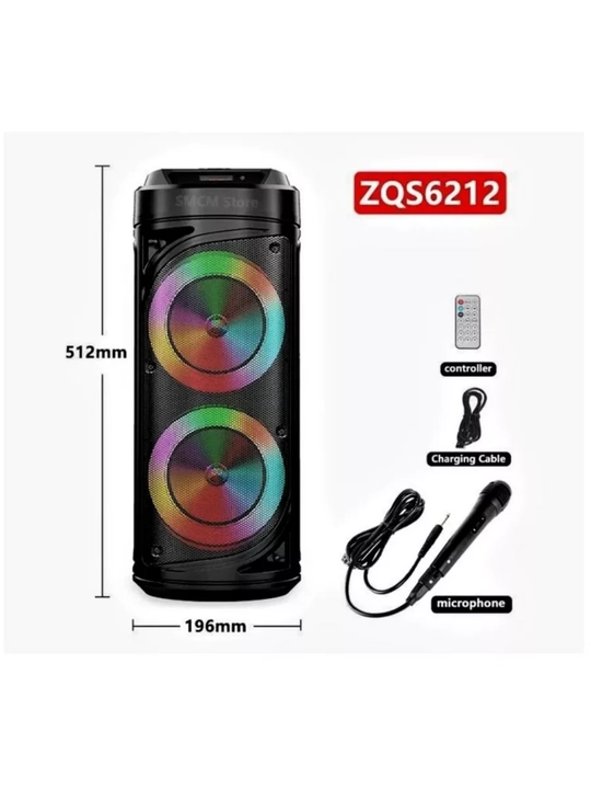 ZQS 6212 Blutz Karaoke – 2 mikrofon, USB/TF/AUX bilan