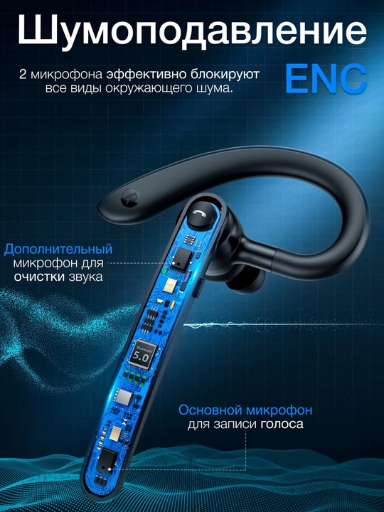 Блютуз гарнитура HOCO S19, DES60, E90 с шумоподавлением,  Bluetooth наушник