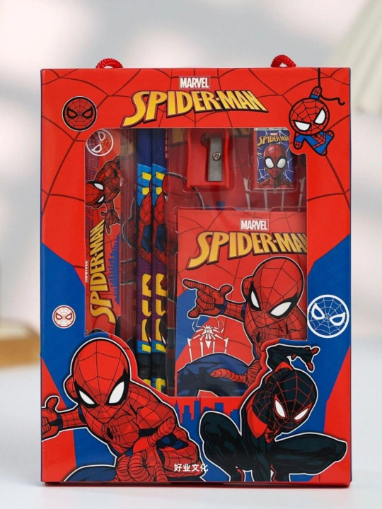 Канцелярский набор для детей, состоит из 6 предметов, Spider-Man, Капибара, Kuromi - 