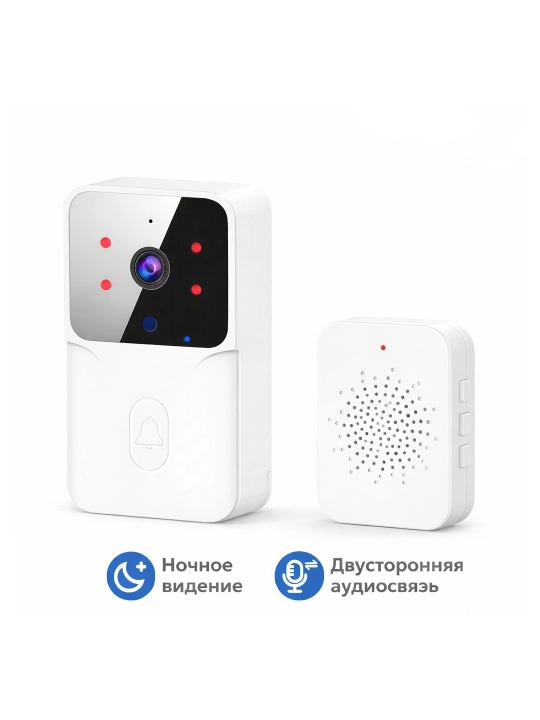 Kamera bilan Wi-Fi video eshik qo‘ng‘irog‘i Tuya Smart/Kement, tungi ko‘rish, ikki tomonlama aloqa