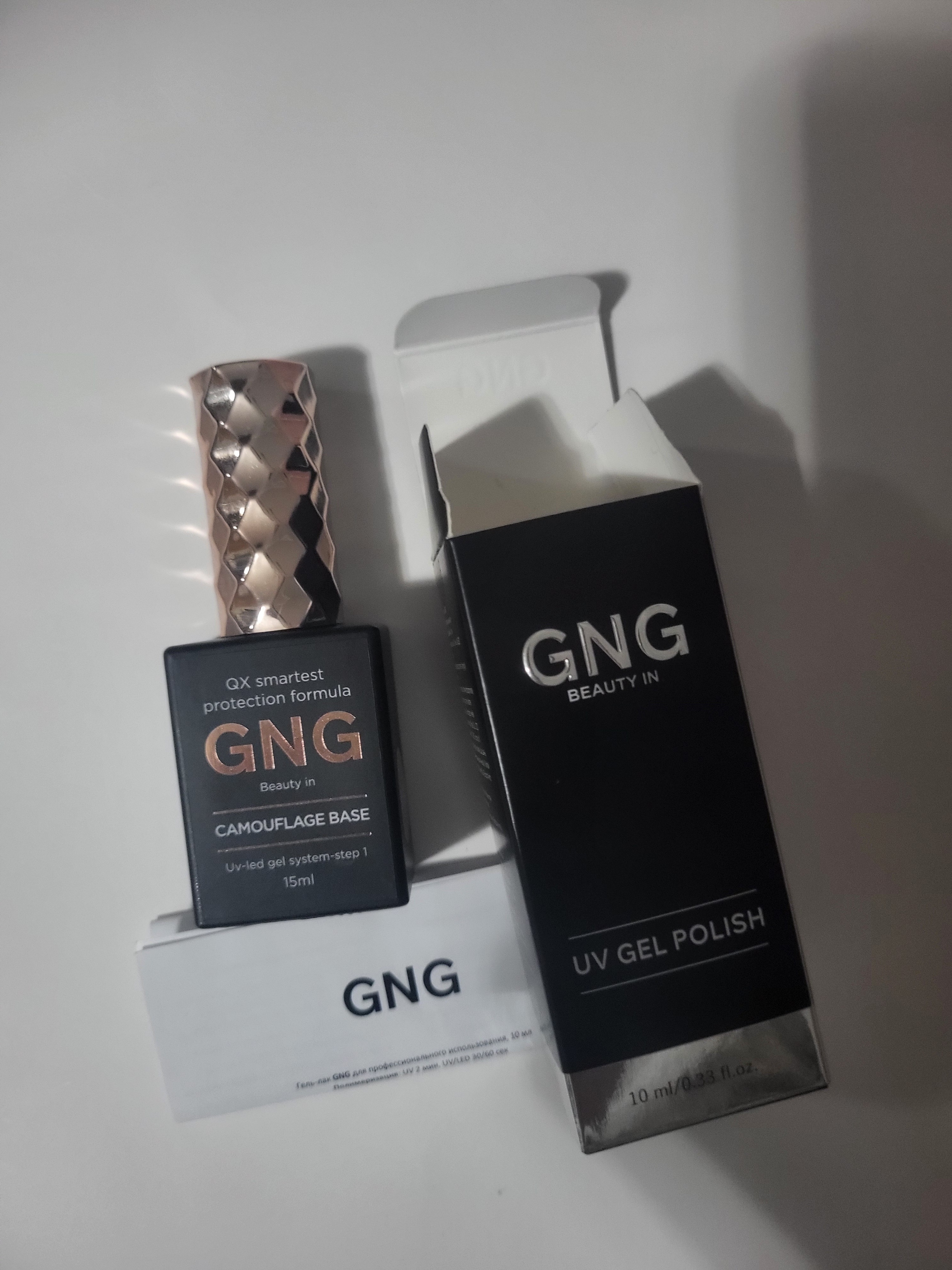 Manikyur va pedikyur uchun niqoblovchi tirnoqlar uchun rangli asos GNG, 15 ml