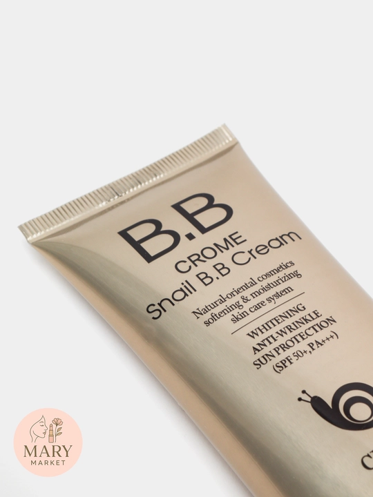 Ko'p funksiyali oqartiruvchi tonal krem BB krem Crome Snail SPF 50+, 50 ml