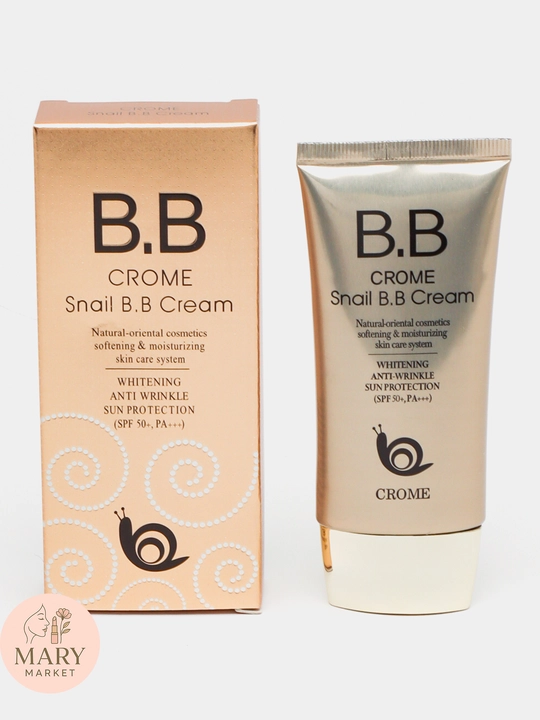 Многофункциональный отбеливающий тональный BB крем Crome Snail SPF 50+, 50 мл - 