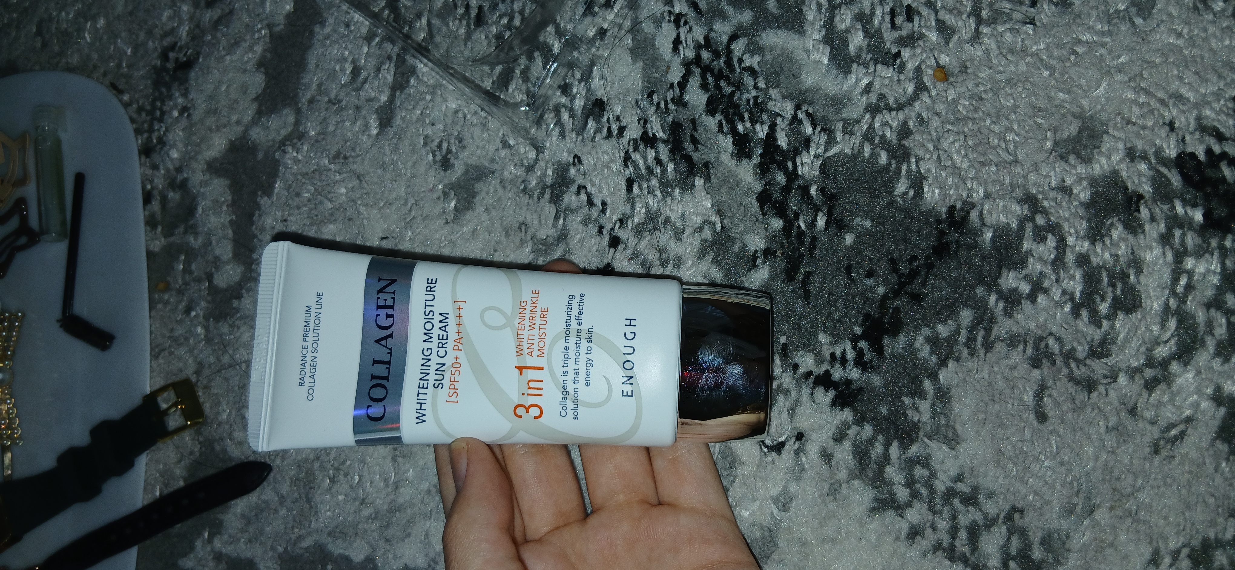 Quyoshdan himoyalovchi krem Enough 3 in 1 Whitening Sun Cream SPF50/PA+++, 50 ml