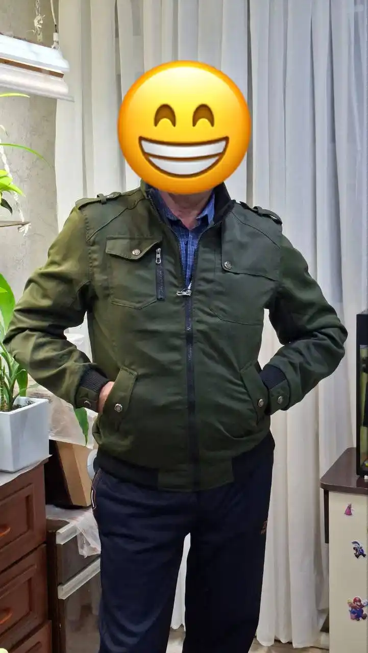 Shamolga qarshi erkaklar kurtkasi, yengil sport kurtka, fermuarli, bahor va kuz