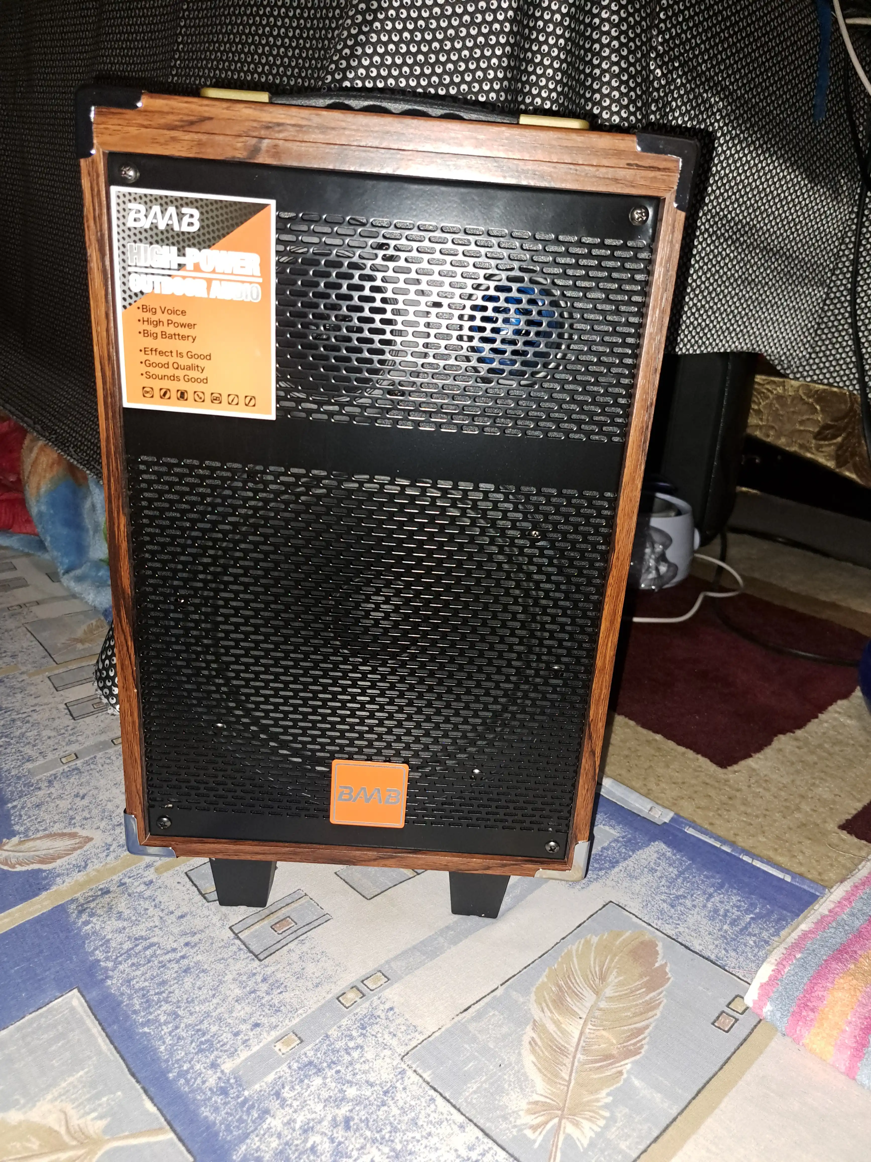 BAAB portativ karaoke Bluetooth karnay mikrofon va pult bilan