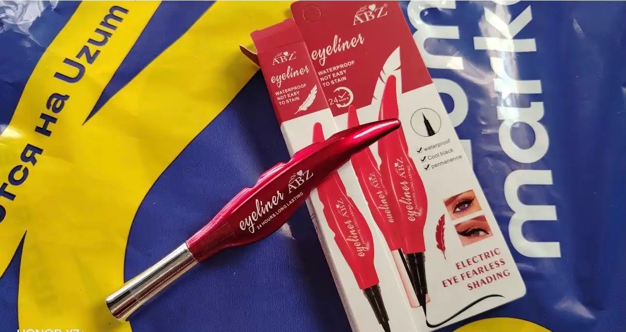 Eyeliner ABZ professional flomaster podvodkasi, ko‘z uchun, suvga chidamli, qora