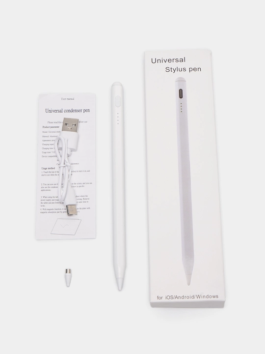 Planshet va smartfon uchun universal stilus, Type-C, 10 soatgacha ishlash