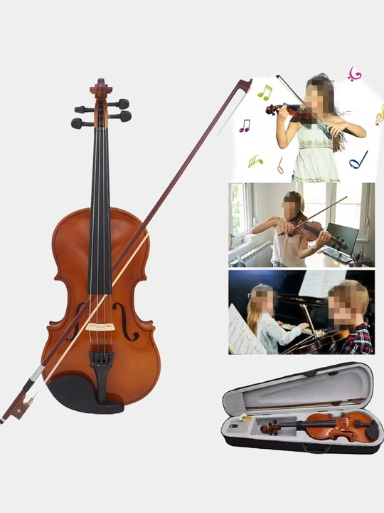 4/4 Akustik skripka, 8 ta 1 to'plamda