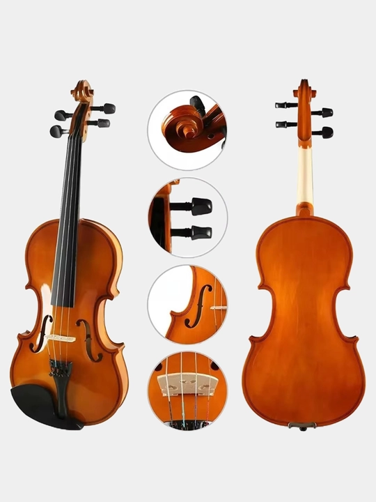 4/4 Akustik skripka, 8 ta 1 to'plamda