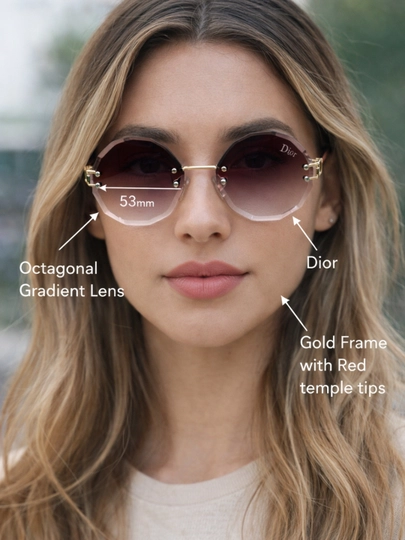 Солнцезащитные очки бренда Dior для женщин — 2405200-DIOR-КОРИЧН