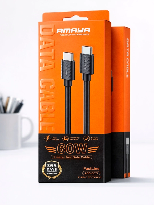 Кабель AMAYA для быстрой зарядки USB-Type-C / Type-C-Type-C, 1 метр