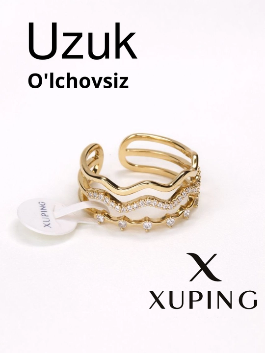 Ayollar uzugi Xuping, o‘lchamsiz (sozlanadigan), fianitli - 