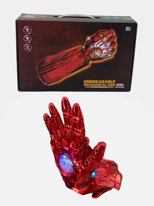 Qahramon mexanik qo'li Unbreakable Arm, nurli va ovozli o'yinchoq