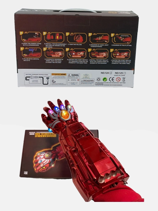Qahramon mexanik qo'li Unbreakable Arm, nurli va ovozli o'yinchoq