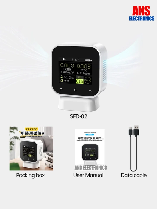 FNIRSI SFD-02 — bu 4-in-1 aqlli havo sifati analizatori