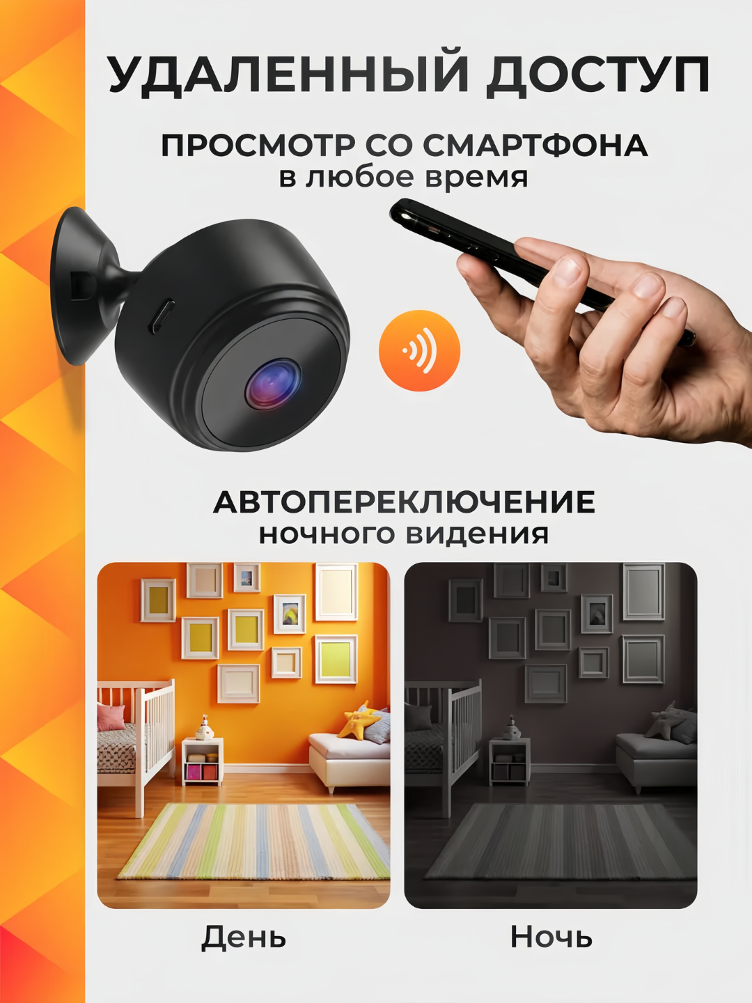 Mini kamera, Wi-Fi kamera, Wi-Fisiz ham ishlaydi kamera