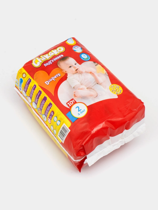 Chaqaloqlar uchun Chikako yopishqoq tagliklari, o‘lchami 0-2, 2-6 kg,10 dona,Tug‘ruqxonaga