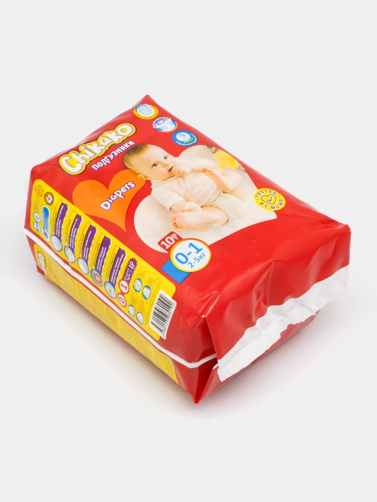 Chaqaloqlar uchun Chikako yopishqoq tagliklari, o‘lchami 0-2, 2-6 kg,10 dona,Tug‘ruqxonaga