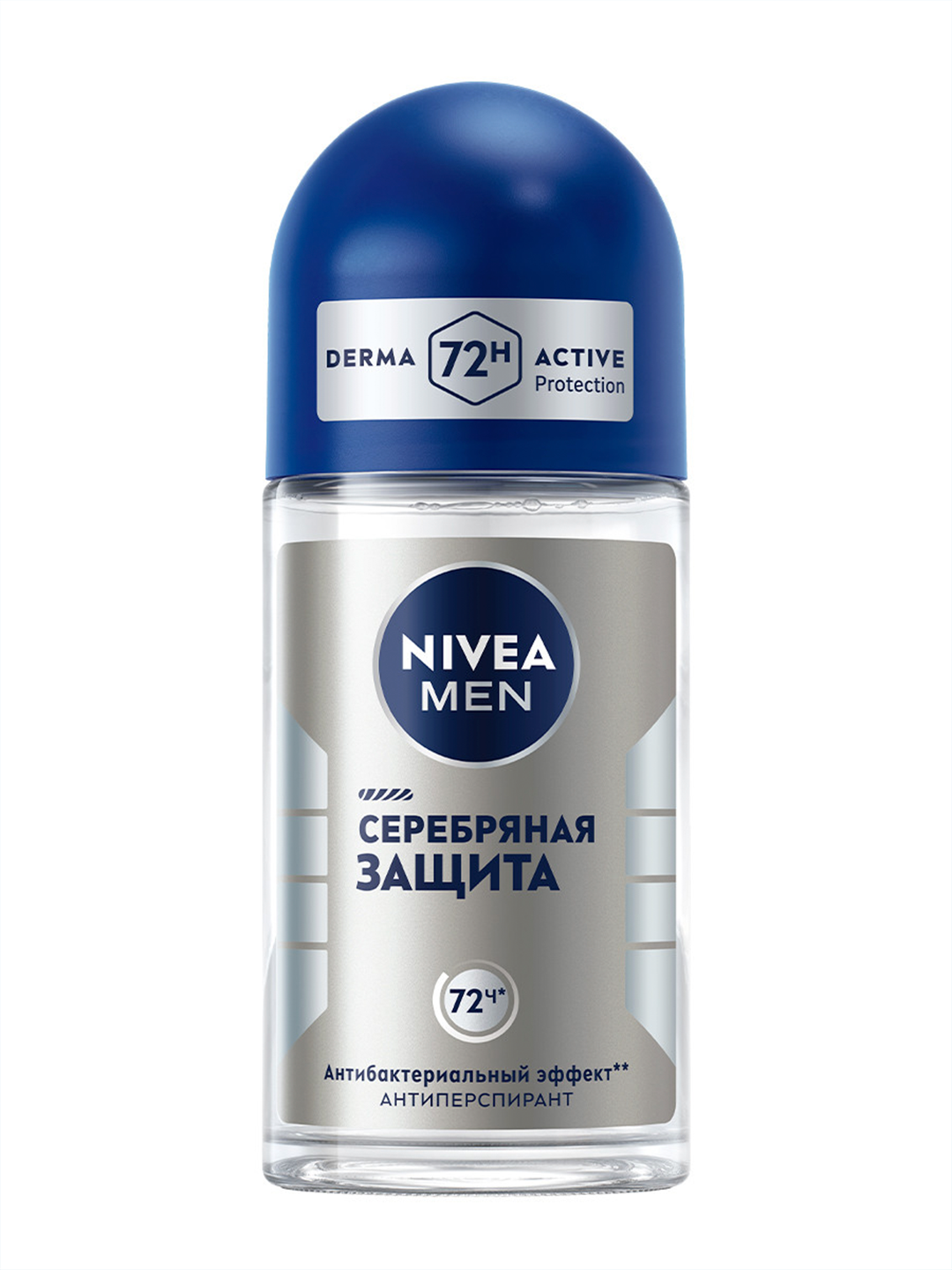 Антиперспирант-ролик для мужчин NIVEA MEN, серебряная защита с ионами серебра, 50 мл - 