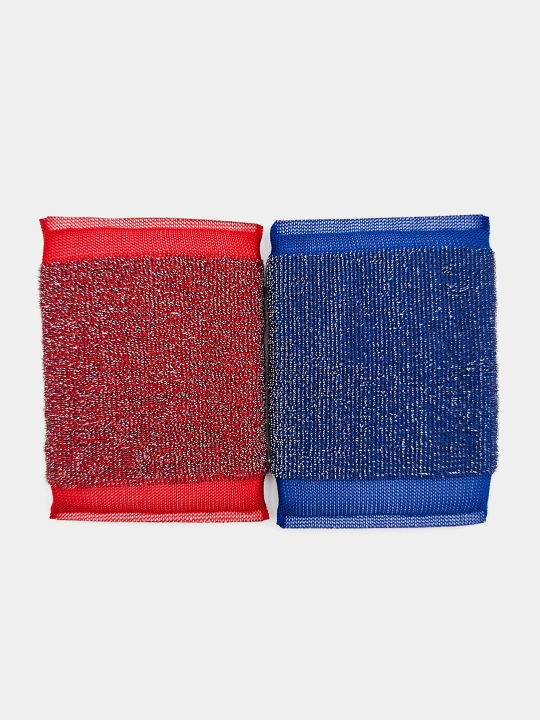 Super Mesh idish yuvish uchun metall gubka, koreyscha, porolonli oshxona gubkasi, 2 dona