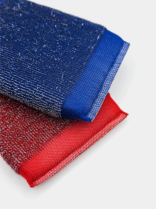 Super Mesh idish yuvish uchun metall gubka, koreyscha, porolonli oshxona gubkasi, 2 dona