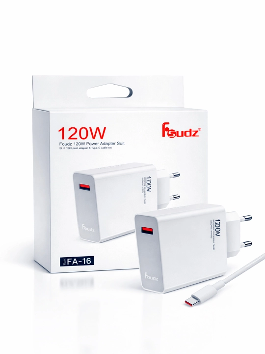 120W USB-C Power tezkor zaryad adapteri iPhone va smartfonlar uchun himoya tizim bilan - 