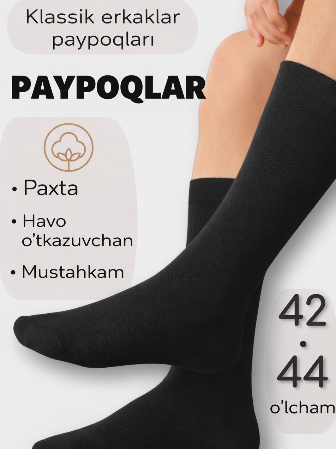 Erkaklar uchun klassik paypoqlar, paypoqlar va getralar, paypoqlar