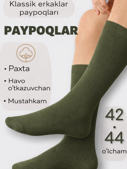 Erkaklar uchun klassik paypoqlar, paypoqlar va getralar, paypoqlar