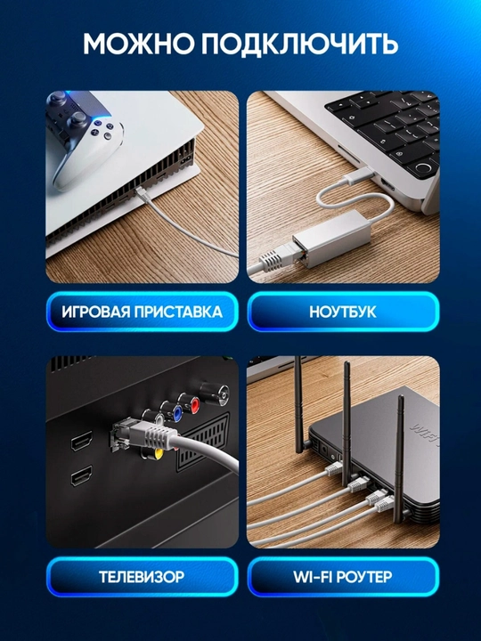 Кабель сетевой LAN Патч-корд UTP Cat6 (1.5м, 3м, 5м, 10м, 15м, 20м, 30м, 50м, 100 метр