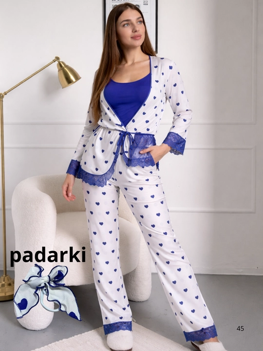 Ayollar uchun, 1x3 pijamalar, uy kiyimi, tungi kiyim xalat - 