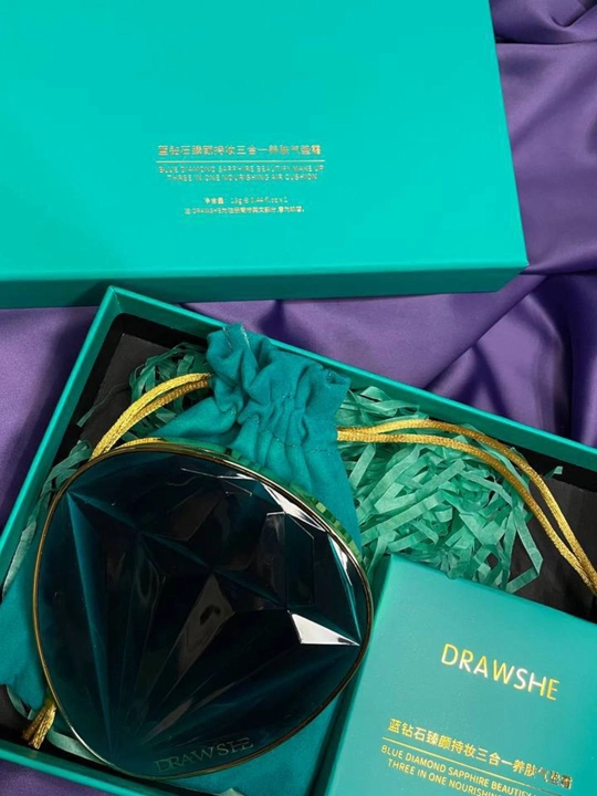 Кушон тональный крем DRAWSHE увлажняющий крем Brilliant для лица, 4 в 1, 13 г - 