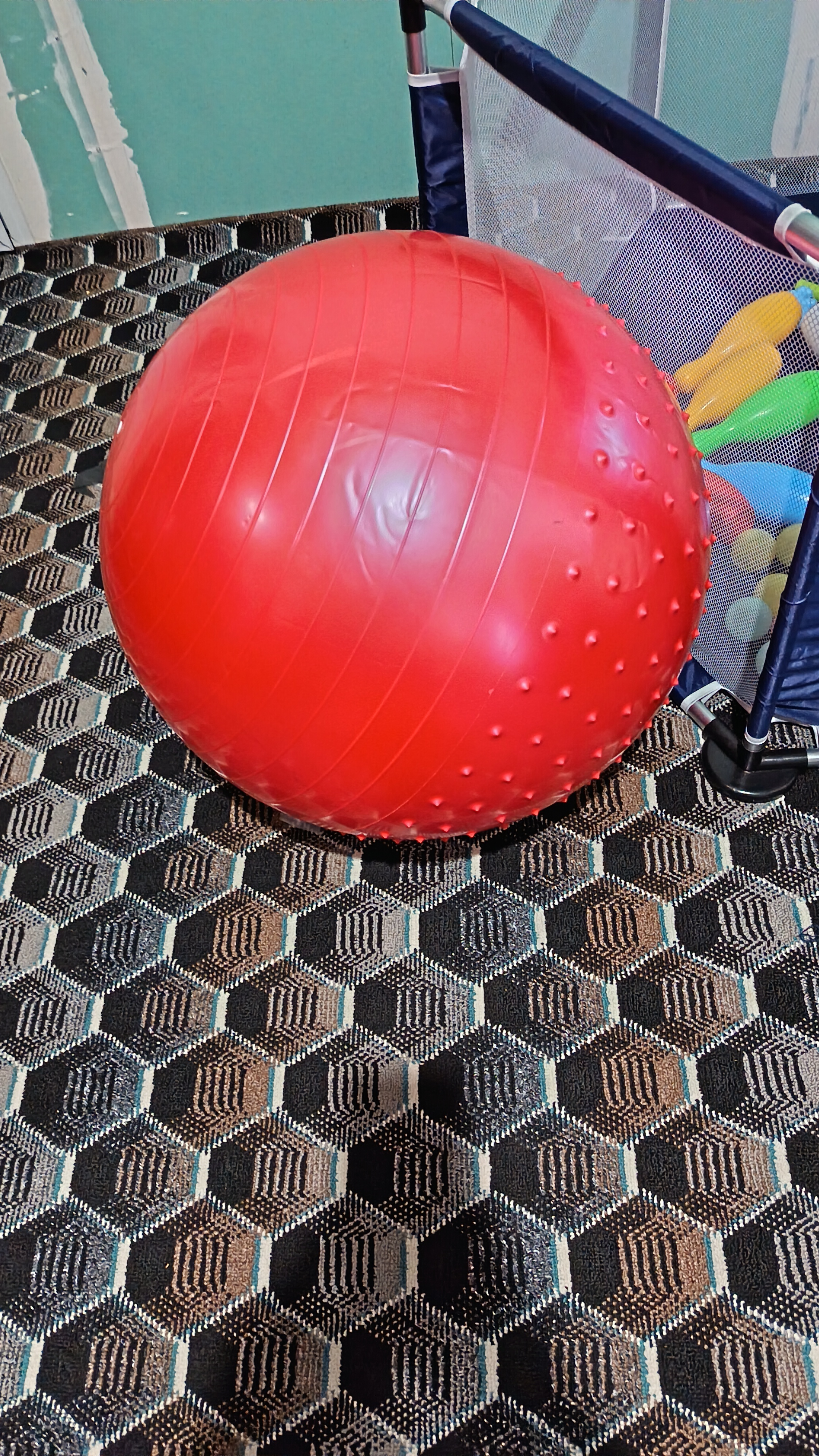 Мяч для фитнеса и йоги пол шипом, Fitball, с насосом, 75-85-95 см