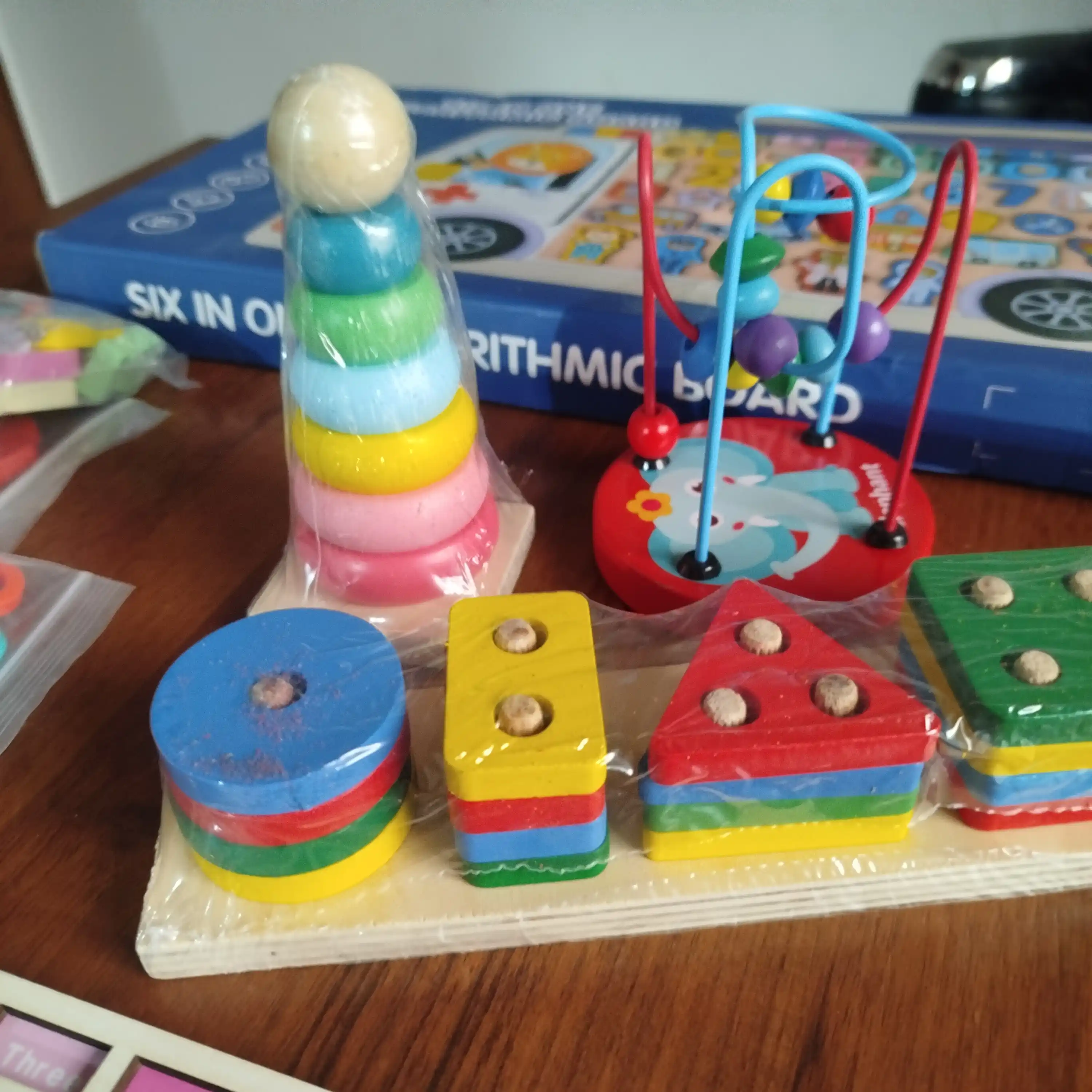Деревянные развивающие игрушки, игрушки для детей, сортер, пазл, пирамида, монтессори