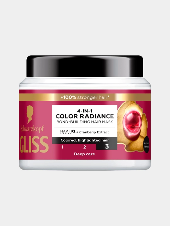 Маска для волос Schwarzkopf Gliss 4-в-1 Color Radiance, 400 мл