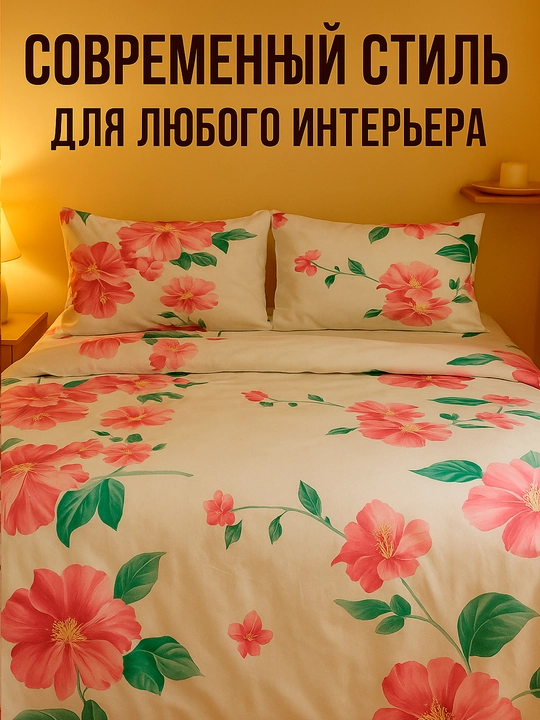 Ikki kishilik choyshab to‘plami, choyshab, yostiq jildi, Rania eko-bambuk ko‘rpa jildlari