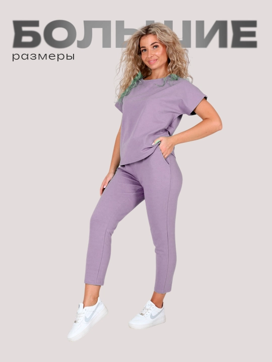 Ayollar ikki qismli sport va uy kiyimi to‘plami, MODALINA, 95% paxta, 44-56 o‘lchamlar