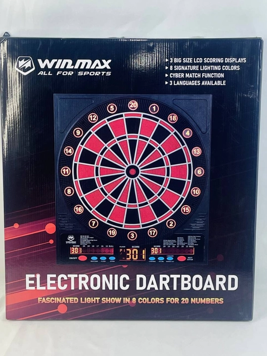 Winmax B218 — 34 o‘yinli elektron darta! 52×46×3 sm