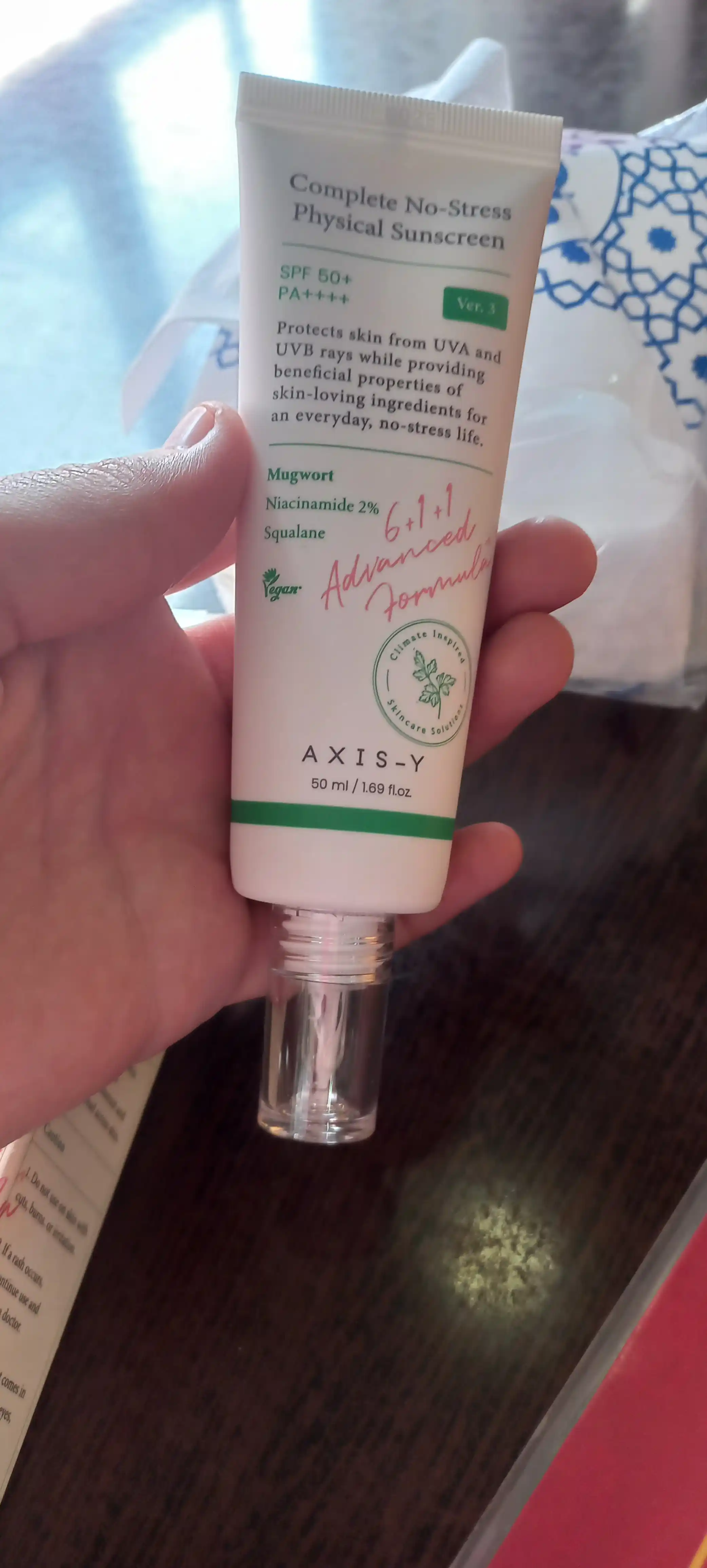 AXIS-Y Physical Sunscreen V. 3 SPF50+ PA++++ quyoshdan himoya kremi, 50 ml