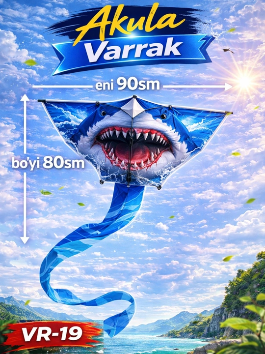 Rangli  varrak – bolalar uchun havo iloni, oson uchadigan, mustahkam karkasli